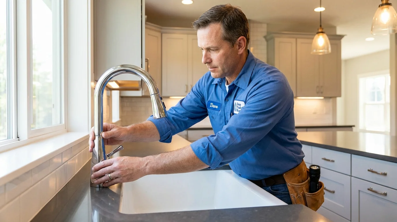 Kitchen faucet installation by Johns Plumbing LLC in Grafton
